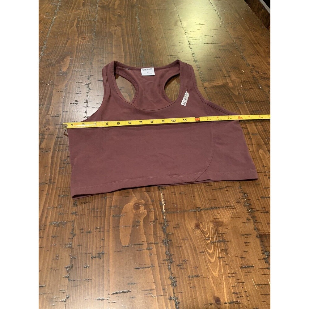 Gymshark Womens Medium Crop Tank Top Racerback Pullover Unlined “Be A Visionary” - Picture 6 of 10